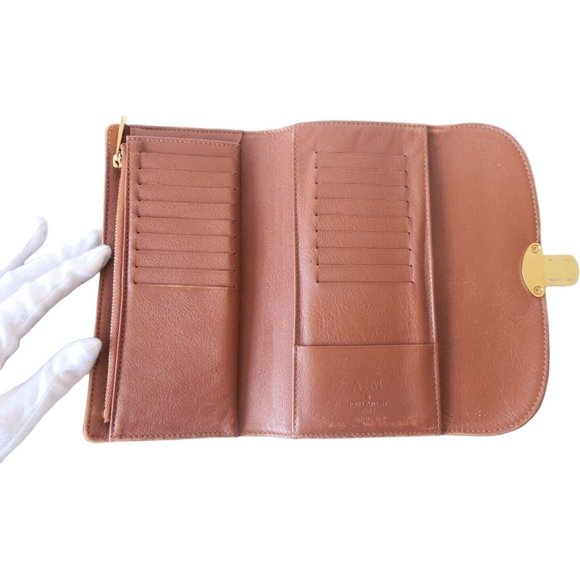 414149F V Louis Vuitton Wallet Long Amelia Brown Leather - Picture 9 of 11